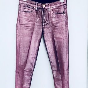JUICY COUTURE METALLIC JEANS Sz 25